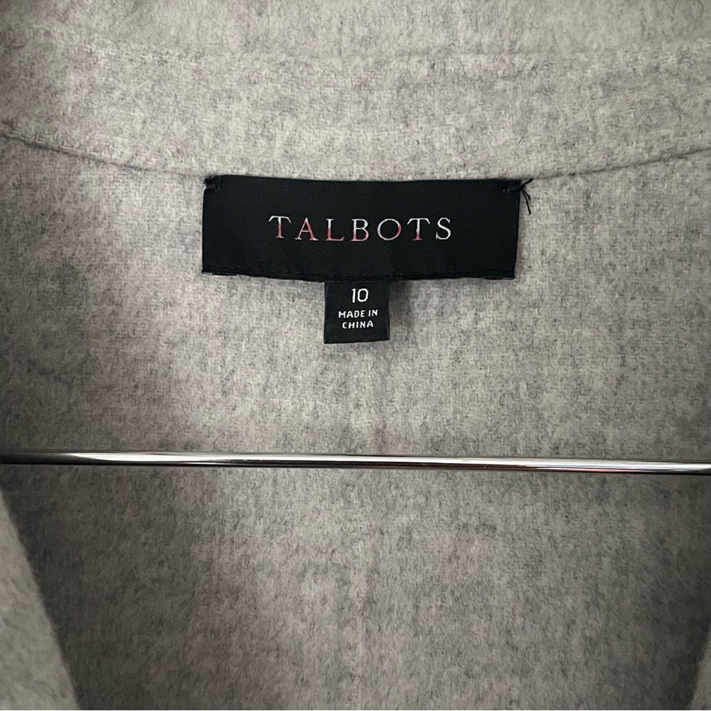 Talbots Double Faced Wool Blazer Size 10 Gray Office Work Career Professional - Picture 6 of 12